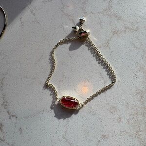 Kendra Scott Gold Bracelet with pink Accent